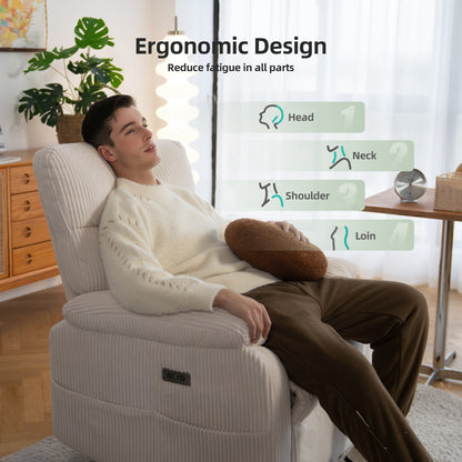 Fauteuil inclinable électrique Zero Gravity avec port USB et design ergonomique