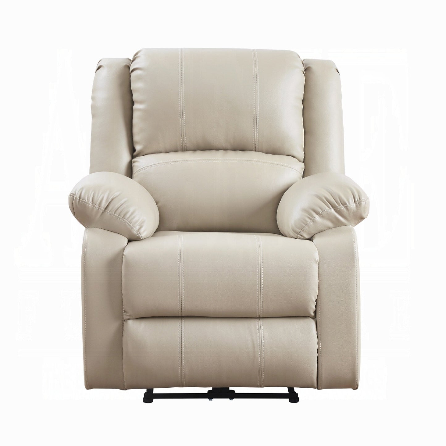 Fauteuil inclinable électrique Zuru, accoudoirs coussinés, similicuir beige