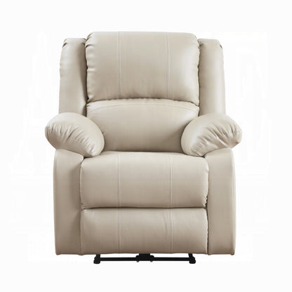 Fauteuil inclinable électrique Zuru, accoudoirs coussinés, similicuir beige