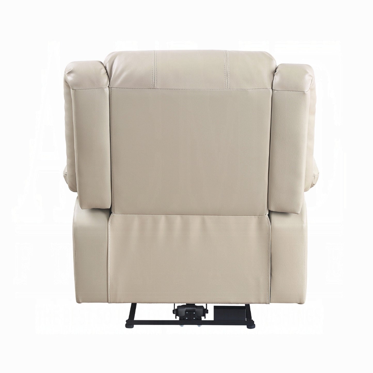 Fauteuil inclinable électrique Zuru, accoudoirs coussinés, similicuir beige