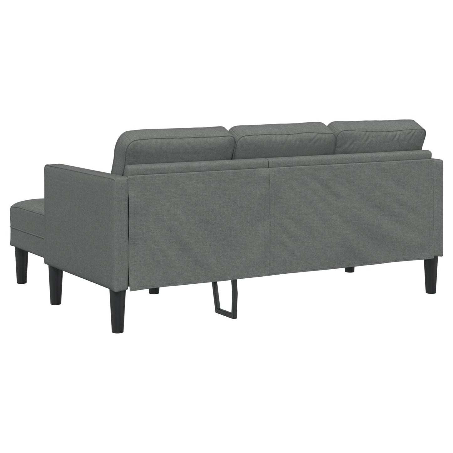 Ensemble de canapé 2/3 pièces vidaXL avec coussins en tissu noir/gris foncé/gris clair - 68,1 x 51,6 x 26,4