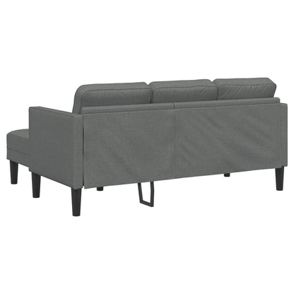 Ensemble de canapé 2/3 pièces vidaXL avec coussins en tissu noir/gris foncé/gris clair - 68,1 x 51,6 x 26,4