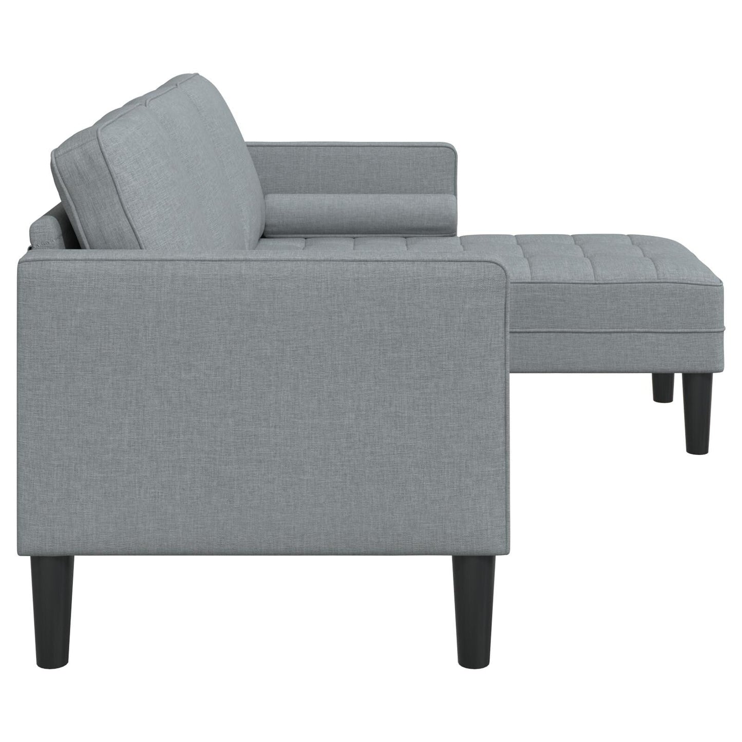Ensemble de canapé 2/3 pièces vidaXL avec coussins en tissu noir/gris foncé/gris clair - 68,1 x 51,6 x 26,4