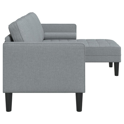Ensemble de canapé 2/3 pièces vidaXL avec coussins en tissu noir/gris foncé/gris clair - 68,1 x 51,6 x 26,4