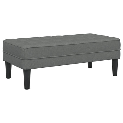Ensemble de canapé 2/3 pièces vidaXL avec coussins en tissu noir/gris foncé/gris clair - 68,1 x 51,6 x 26,4