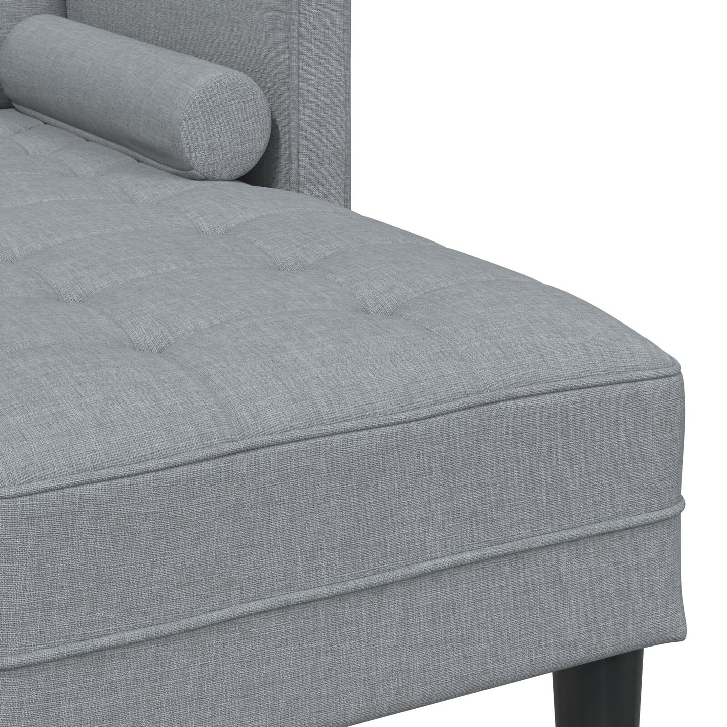 Ensemble de canapé 2/3 pièces vidaXL avec coussins en tissu noir/gris foncé/gris clair - 68,1 x 51,6 x 26,4