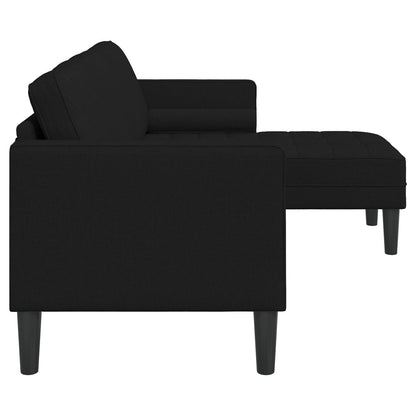 Ensemble de canapé 2/3 pièces vidaXL avec coussins en tissu noir/gris foncé/gris clair - 68,1 x 51,6 x 26,4