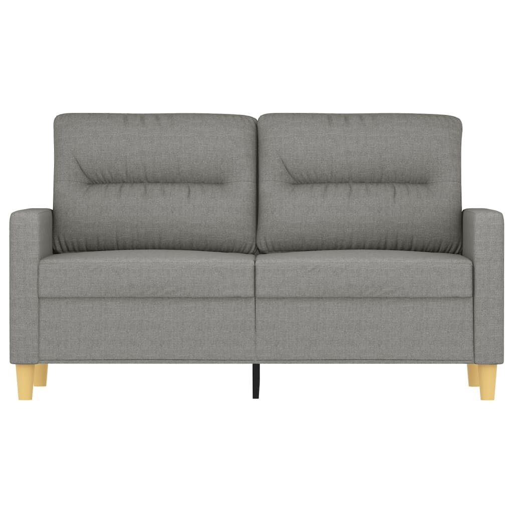 vidaXL Canapé 2 places Gris foncé 47,2 Tissu - 54,3 x 30,3 x 31,5