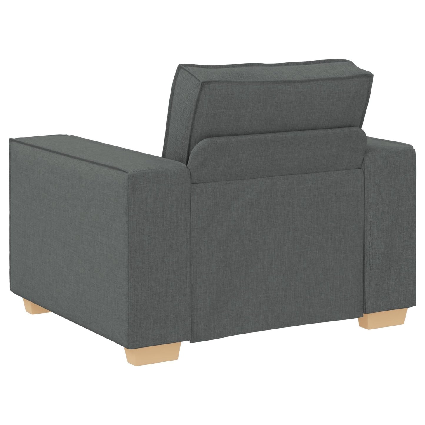 Ensemble de canapé 3 pièces vidaXL avec coussins en tissu noir/gris foncé - 39 x 30,7 x 33,1