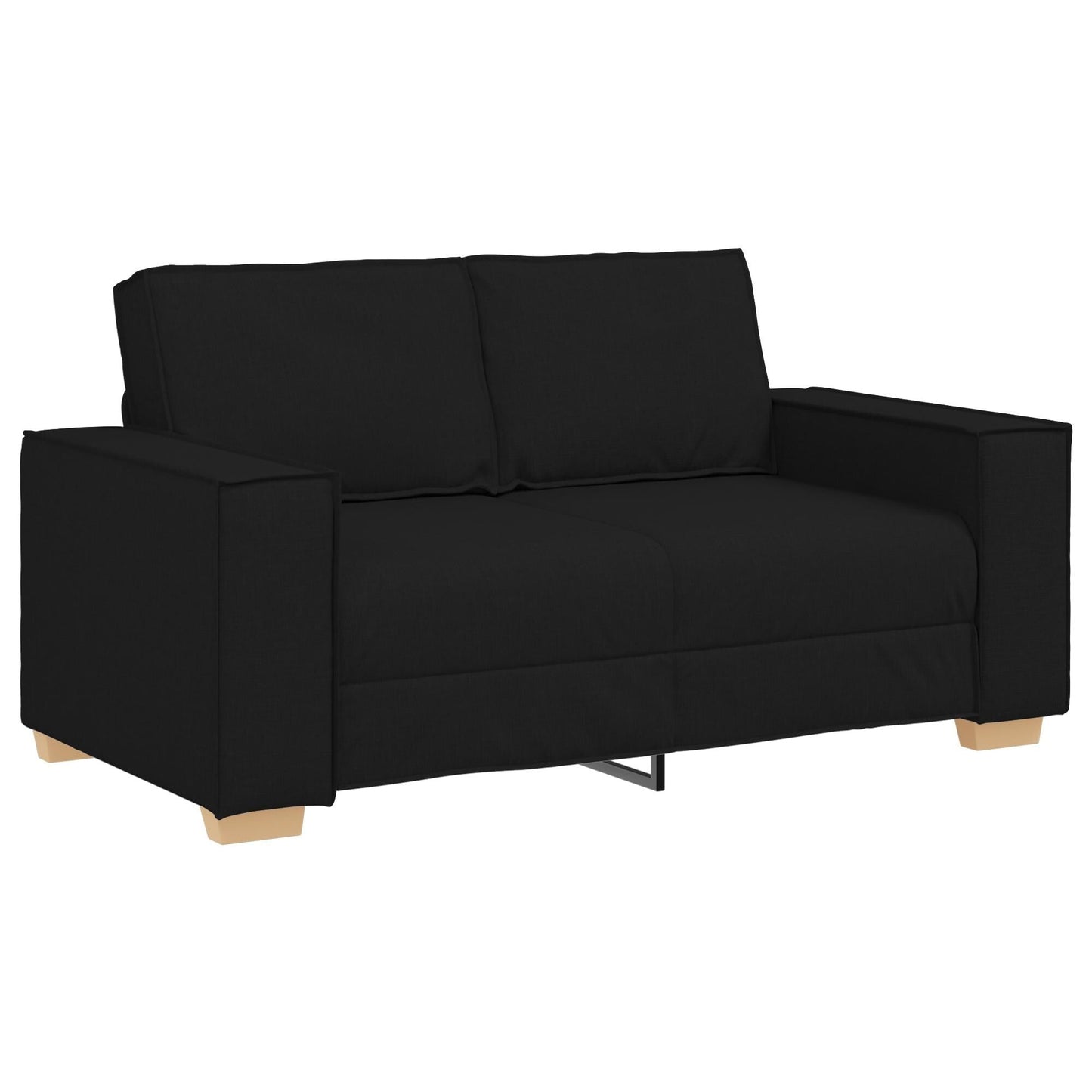 Ensemble de canapé 3 pièces vidaXL avec coussins en tissu noir/gris foncé - 39 x 30,7 x 33,1