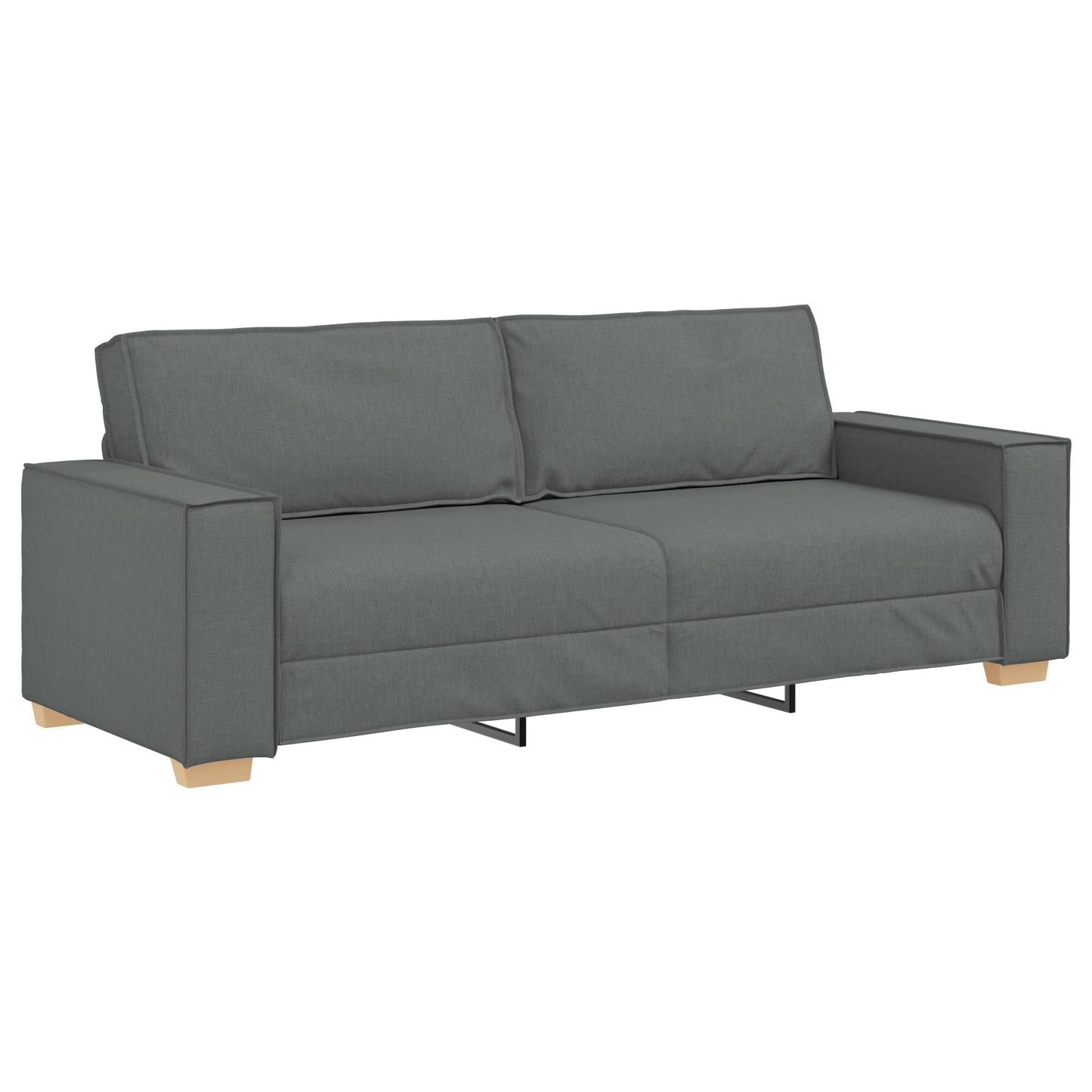 Ensemble de canapé 3 pièces vidaXL avec coussins en tissu noir/gris foncé - 39 x 30,7 x 33,1