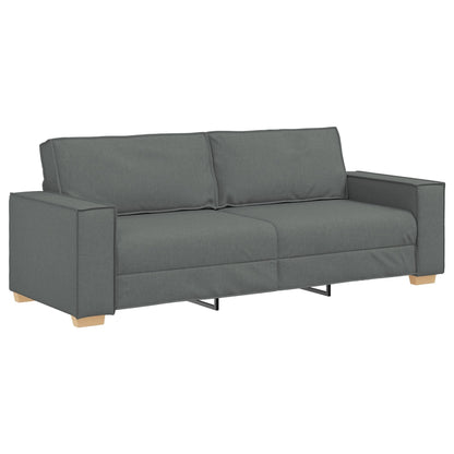 Ensemble de canapé 3 pièces vidaXL avec coussins en tissu noir/gris foncé - 39 x 30,7 x 33,1