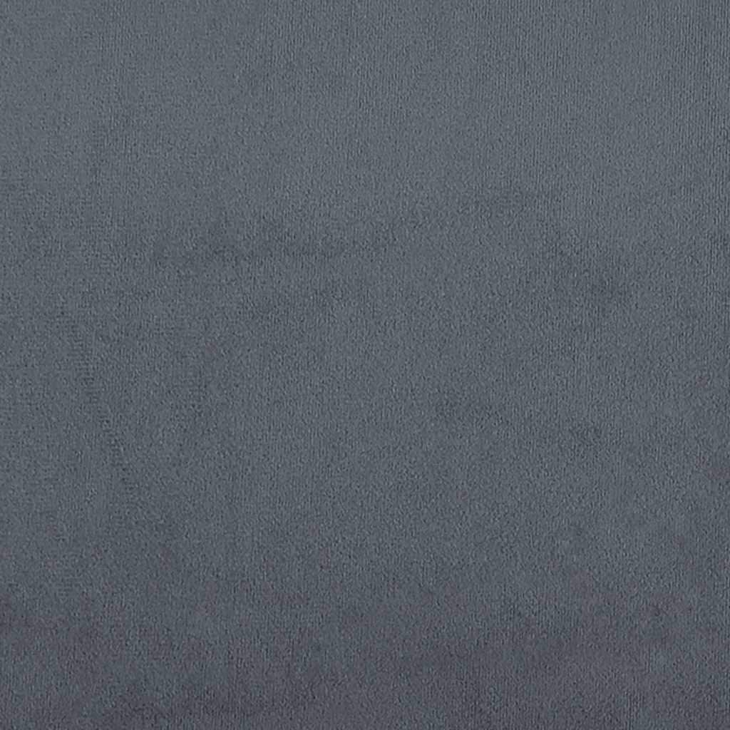 vidaXL Canapé-lit de sol compact en velours gris foncé - 48,0 x 48,0 x 21,7