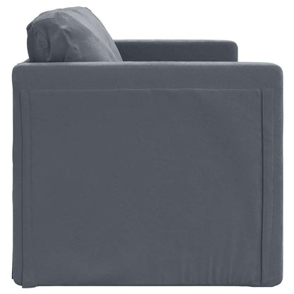 vidaXL Canapé-lit de sol compact en velours gris foncé - 48,0 x 48,0 x 21,7