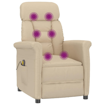 Fauteuil de massage vidaXL en tissu microfibre gris foncé/gris clair/crème