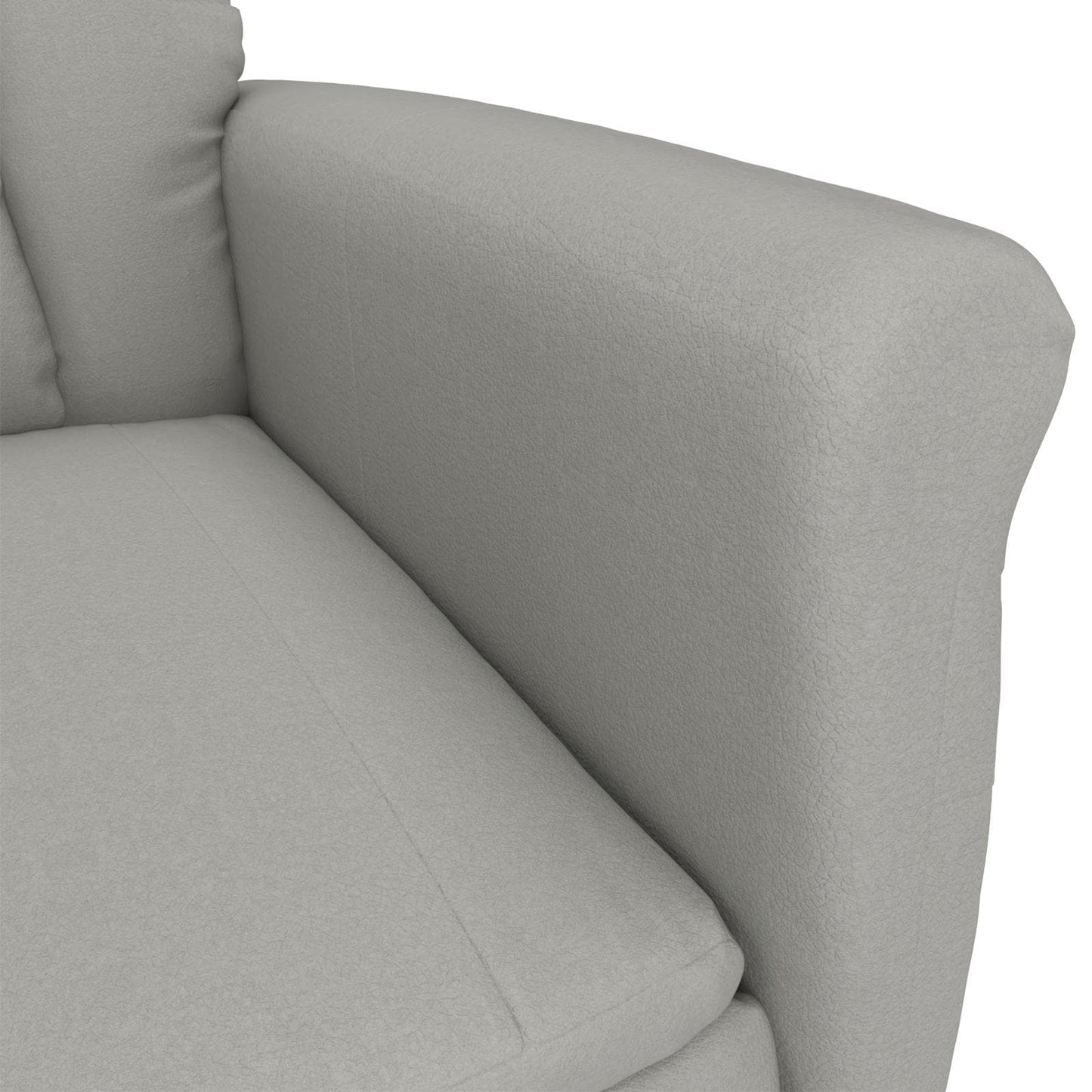 Fauteuil de massage vidaXL en tissu microfibre gris foncé/gris clair/crème