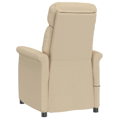 Fauteuil de massage vidaXL en tissu microfibre gris foncé/gris clair/crème