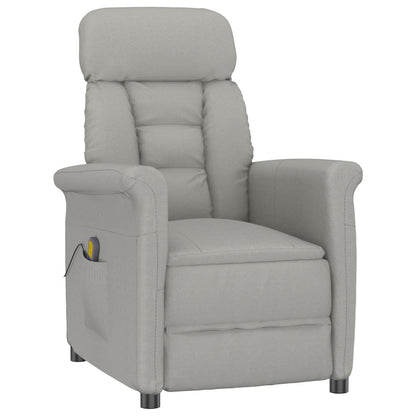 Fauteuil de massage vidaXL en tissu microfibre gris foncé/gris clair/crème