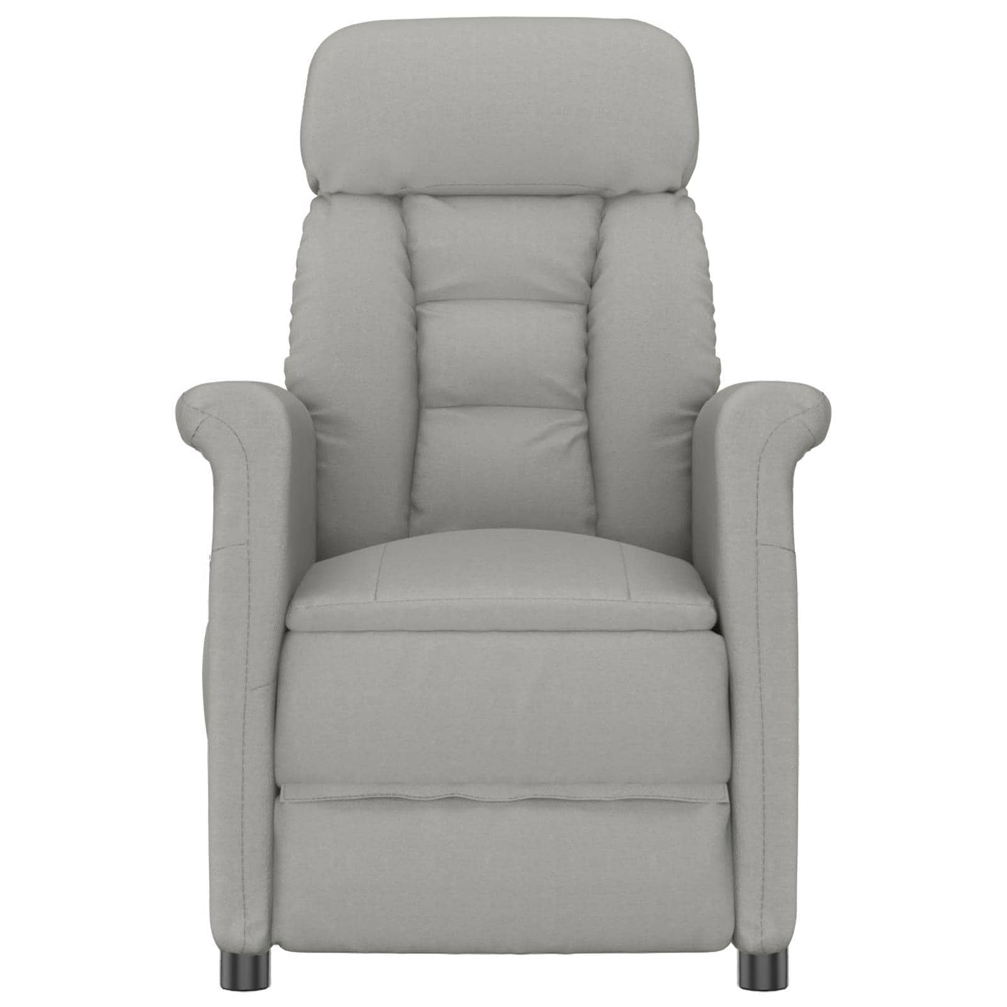 Fauteuil de massage vidaXL en tissu microfibre gris foncé/gris clair/crème