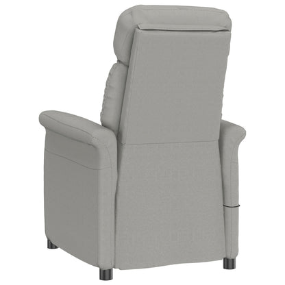 Fauteuil de massage vidaXL en tissu microfibre gris foncé/gris clair/crème