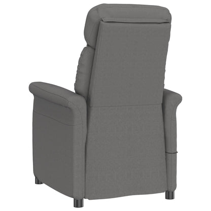 Fauteuil de massage vidaXL en tissu microfibre gris foncé/gris clair/crème
