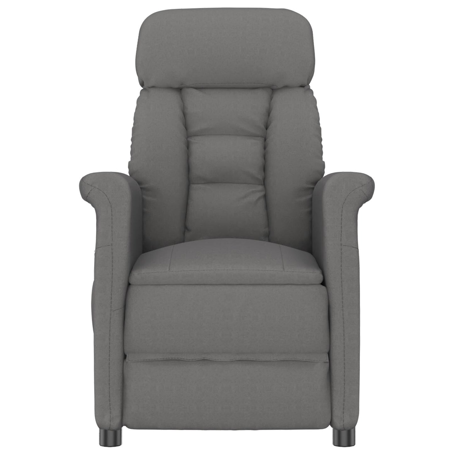Fauteuil de massage vidaXL en tissu microfibre gris foncé/gris clair/crème