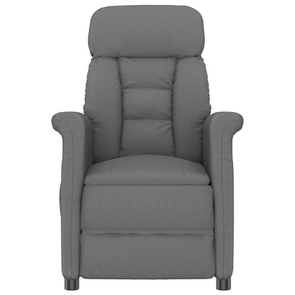Fauteuil de massage vidaXL en tissu microfibre gris foncé/gris clair/crème