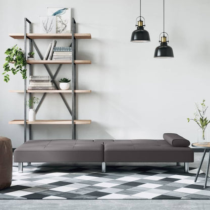 Canapé-lit pliable vidaXL avec porte-gobelets en similicuir - 78,7 x 35 x 27,6