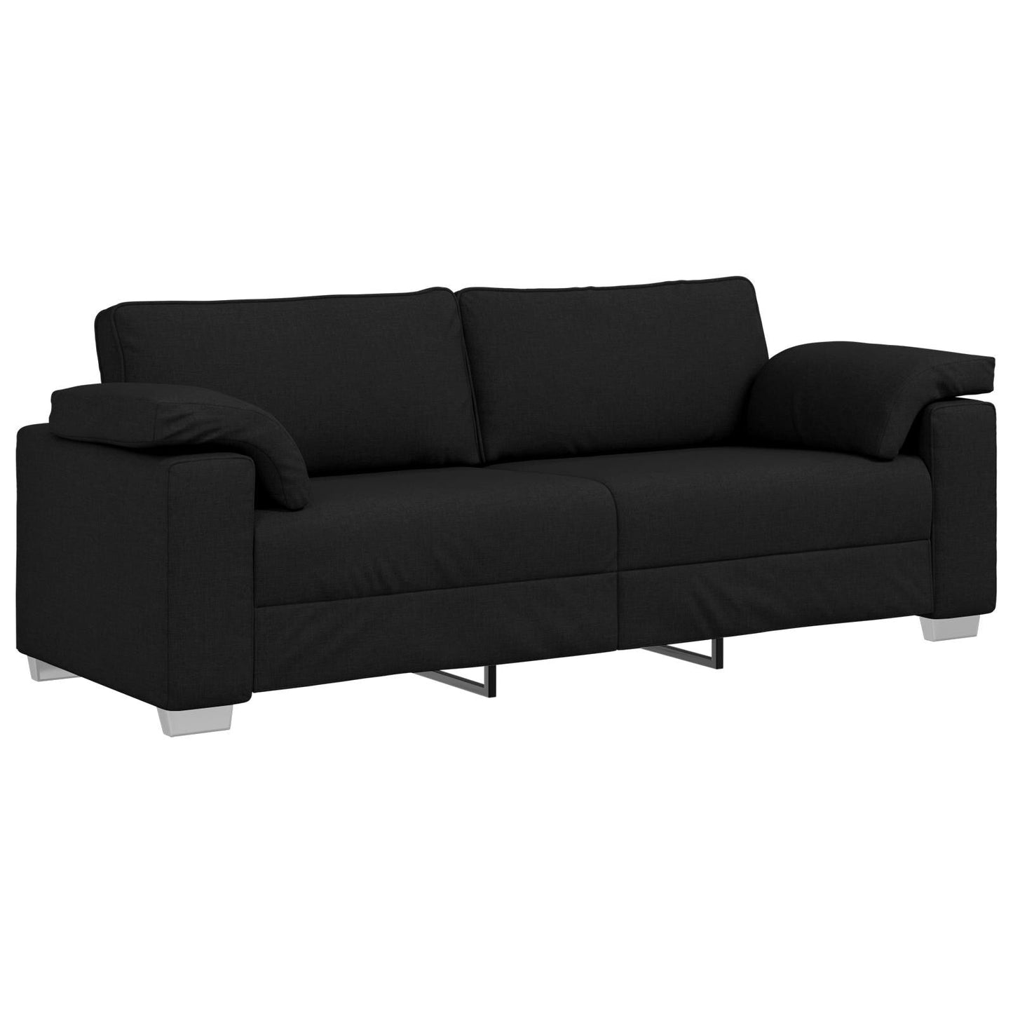 vidaXL Canapé Noir/Gris foncé Métal - 86,2 x 30,3 x 32,3