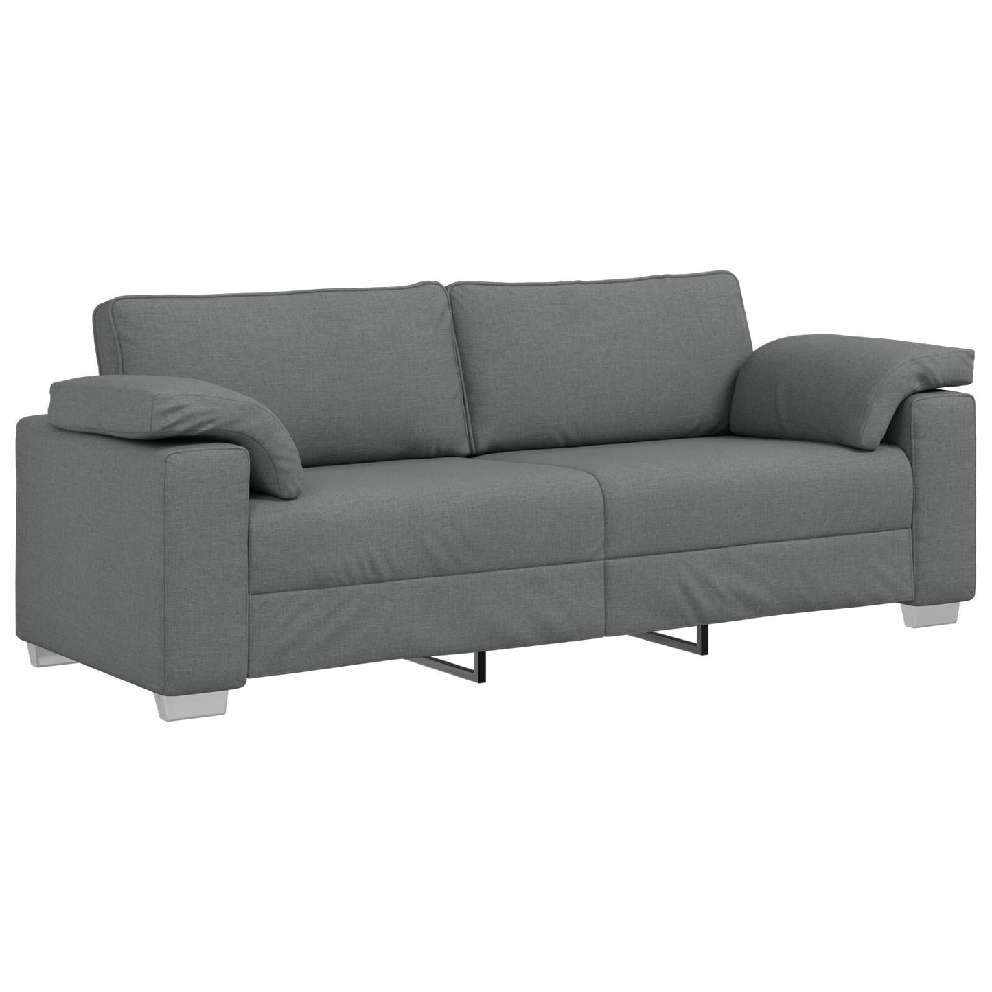 vidaXL Canapé Noir/Gris foncé Métal - 86,2 x 30,3 x 32,3